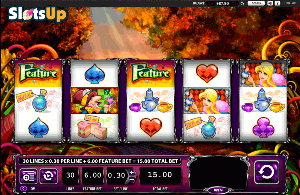 alice and the mad tea party wms casino slots 