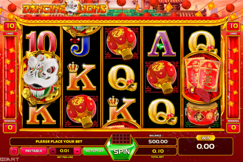 Dancing Lion Gameart Slot Machine 