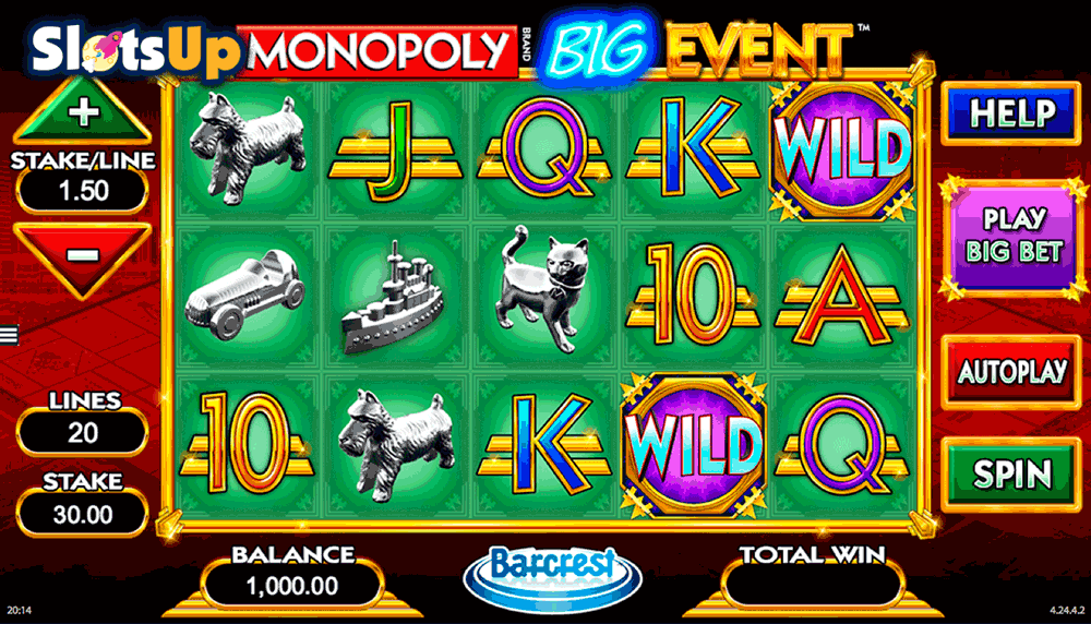 monopoly big event wms casino slots 