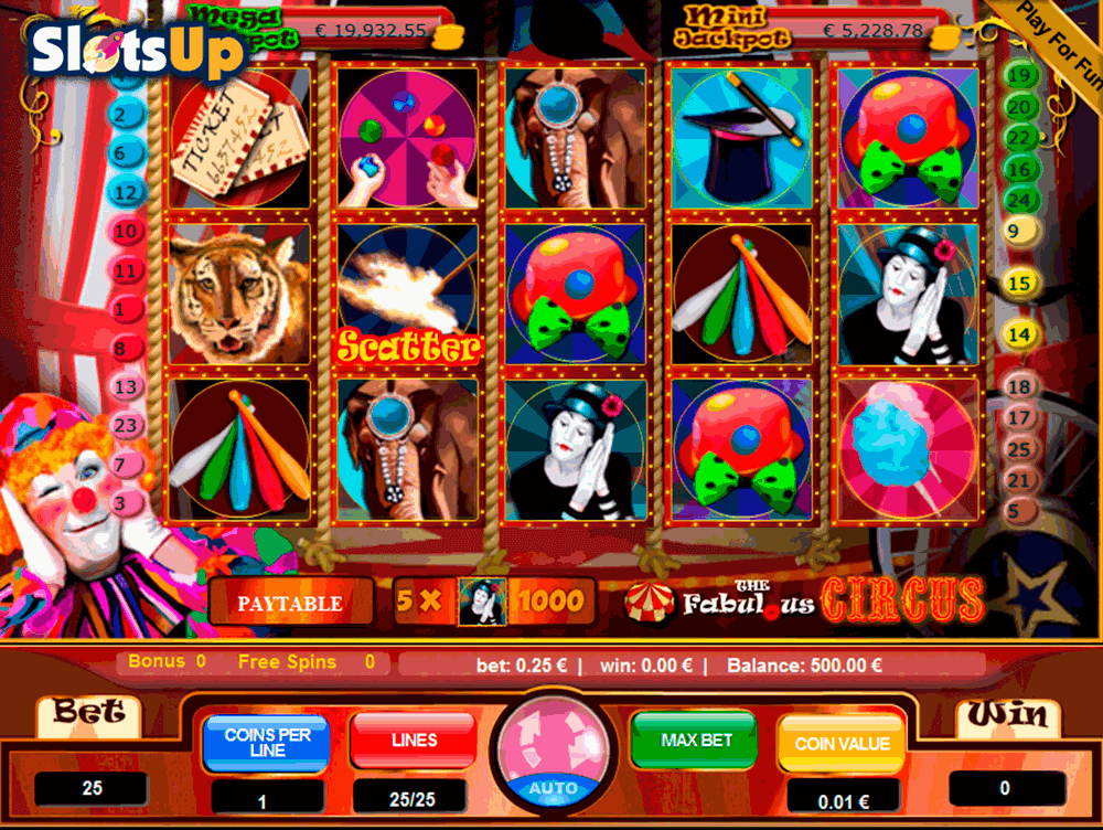 the fabulous circus portomaso casino slots 