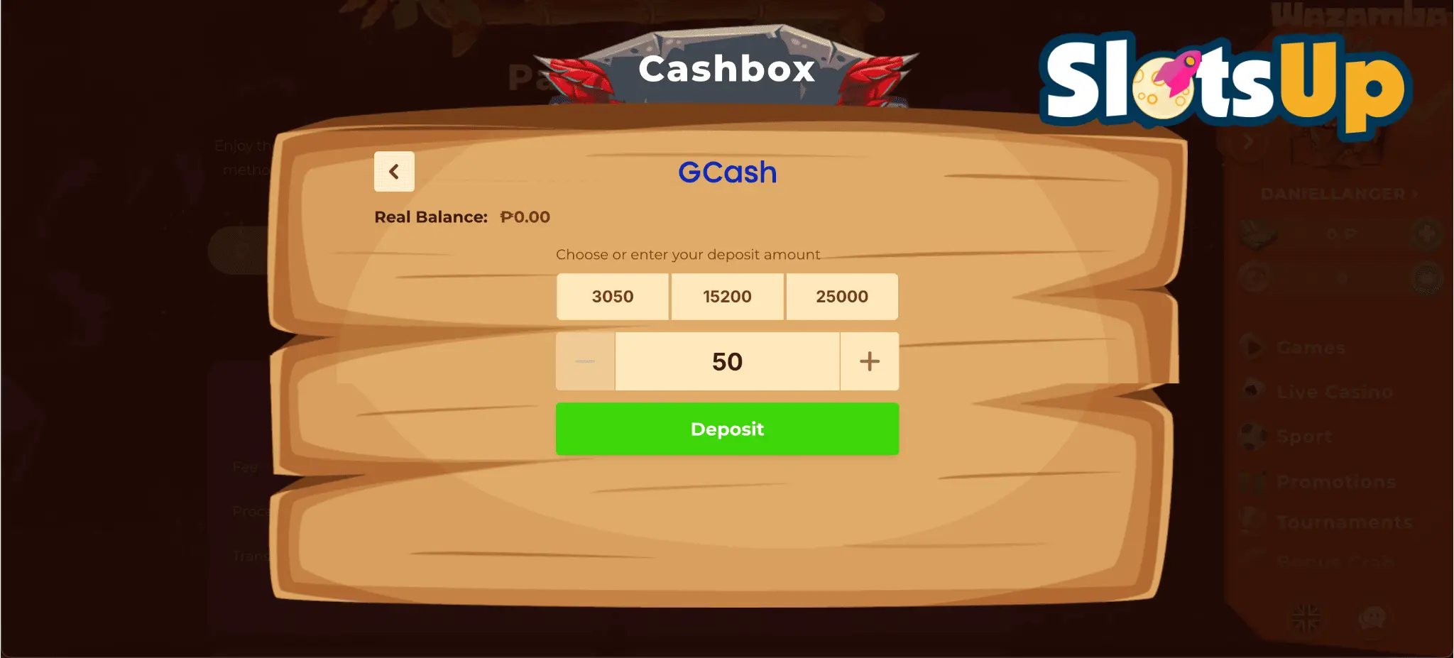 Wazamba Casino Deposit By GCash