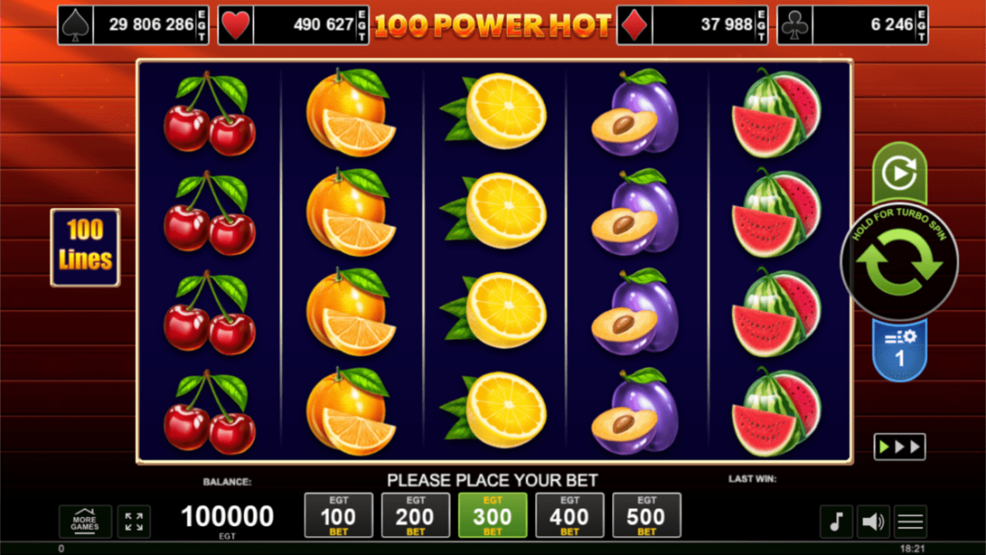 100 Power Hot Base Game 