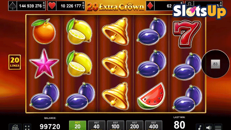 20 Extra Crown 100 Spins