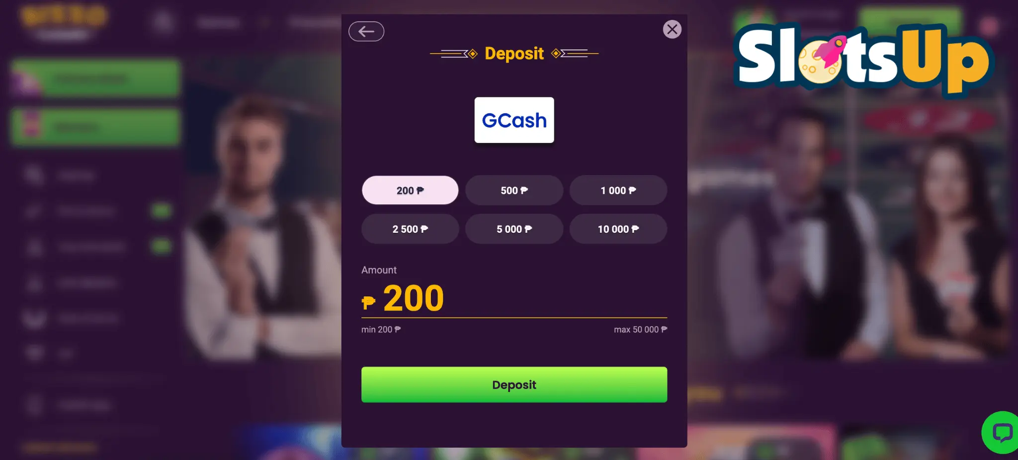 Bizzo Casino Deposit By GCash