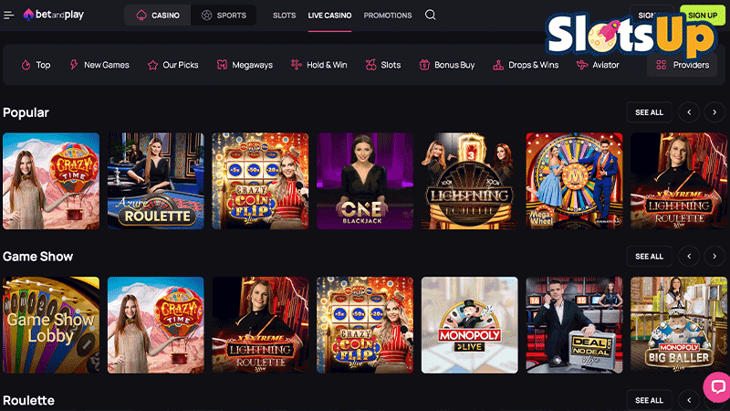 BetandPlay Live Casino