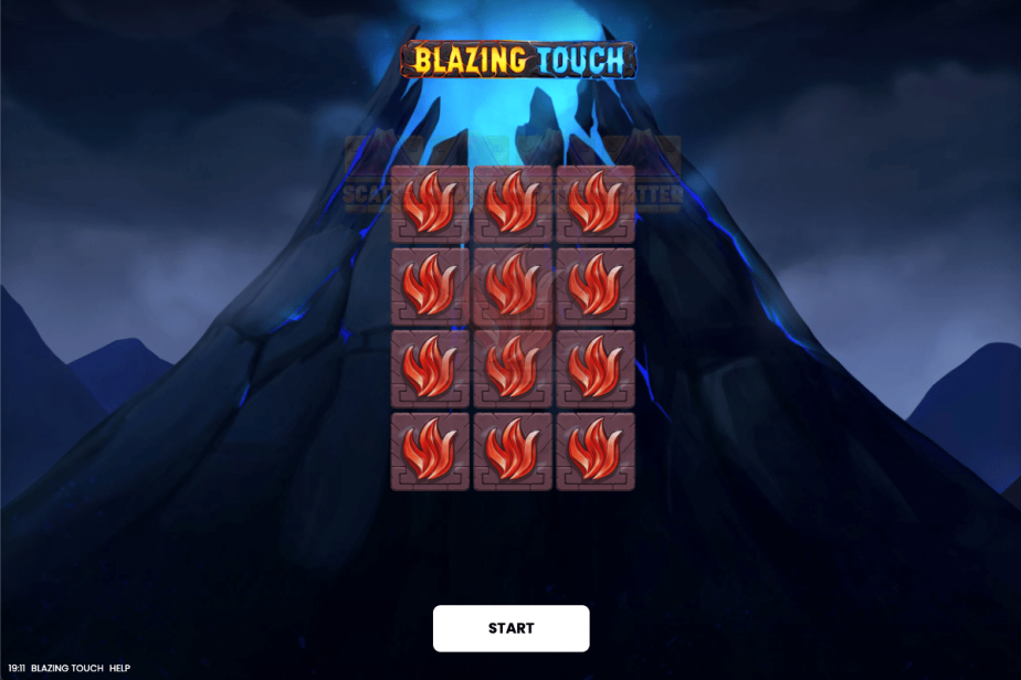 Blazing Touch Start Screen 