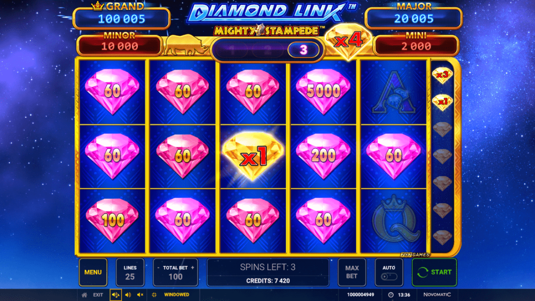 Diamond Link Mighty Stampede Main Feature 