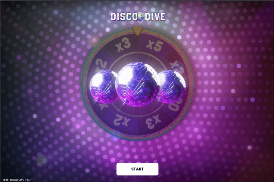 Disco Dive Start Screen 