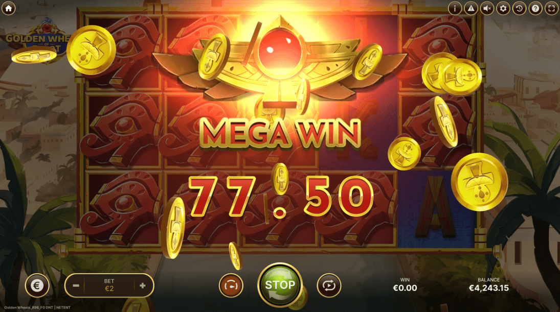 Golden Wheels Of Egypt Mega Win 