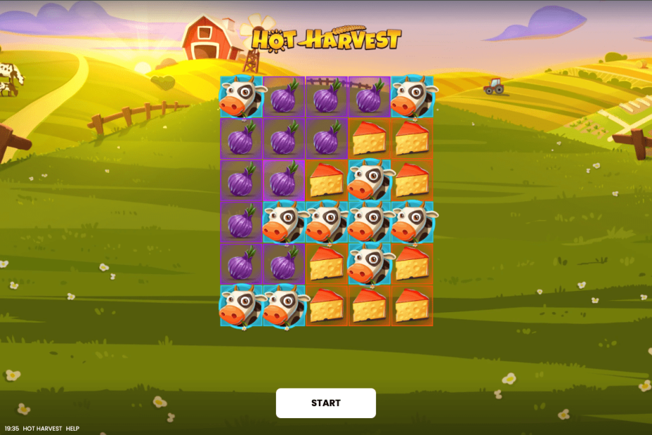 Hot Harvest Start Screen 