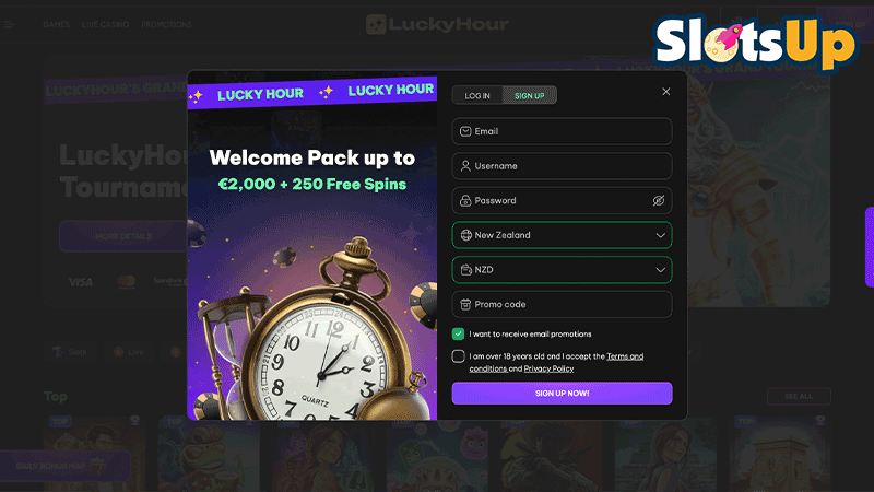 LuckyHour Login2