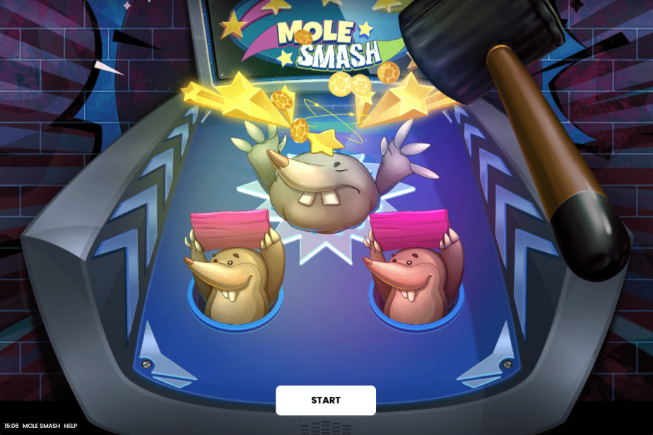 Mole Smash Start Screen 