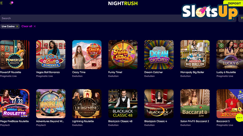 NightRush Live Casino