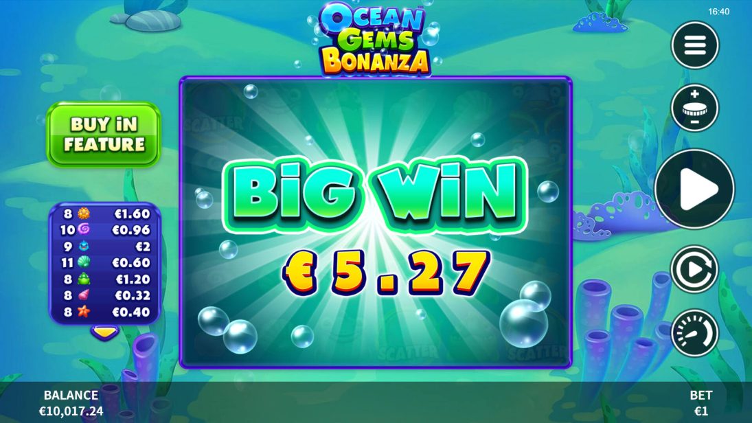 Ocean Gems Bonanza Big Win 