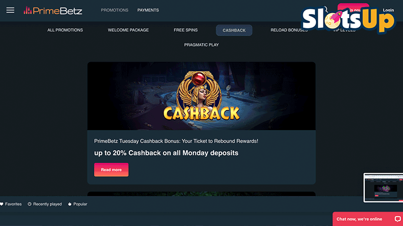 PrimeBetz Cashback