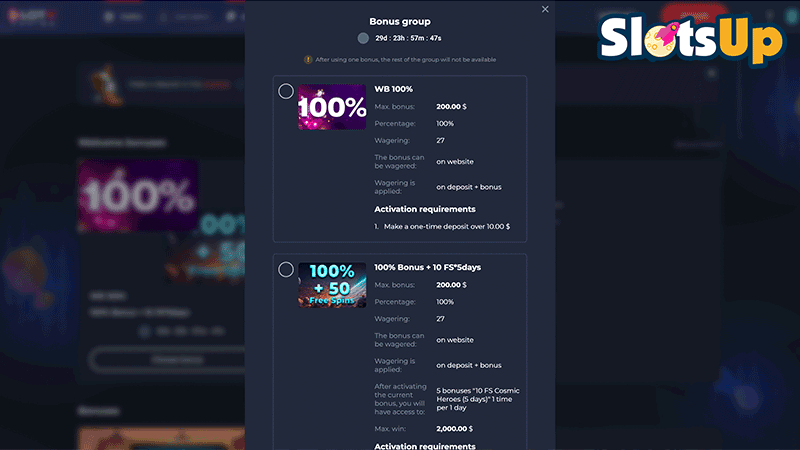 SlotV Welcome Bonus