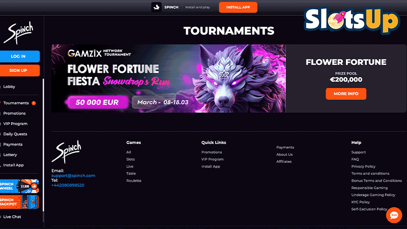 Spinch Tournaments