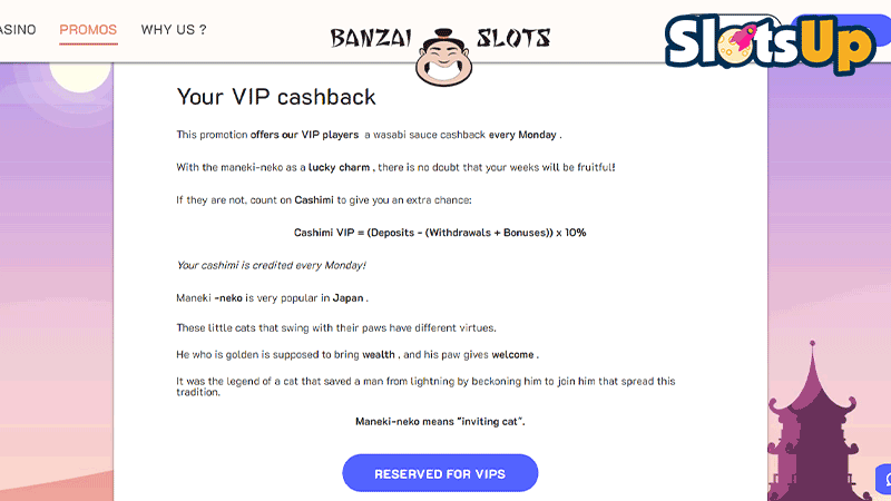 banzai Slots Vip Program