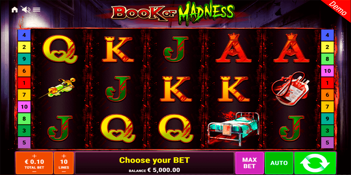 book of madness gamomat casino slots 