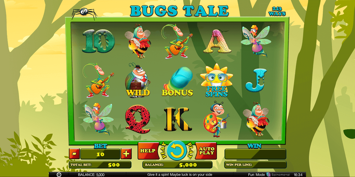 bugs tale spinomenal casino slots 