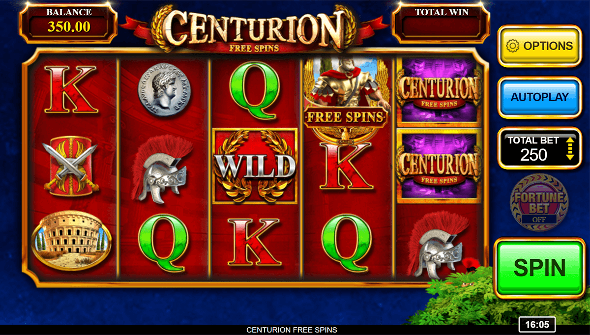 centurion free spins inspired gaming casino slots 