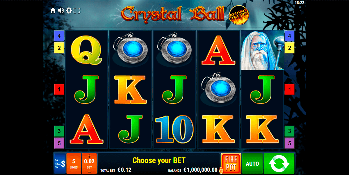 crystal ball red hot firepot gamomat casino slots 