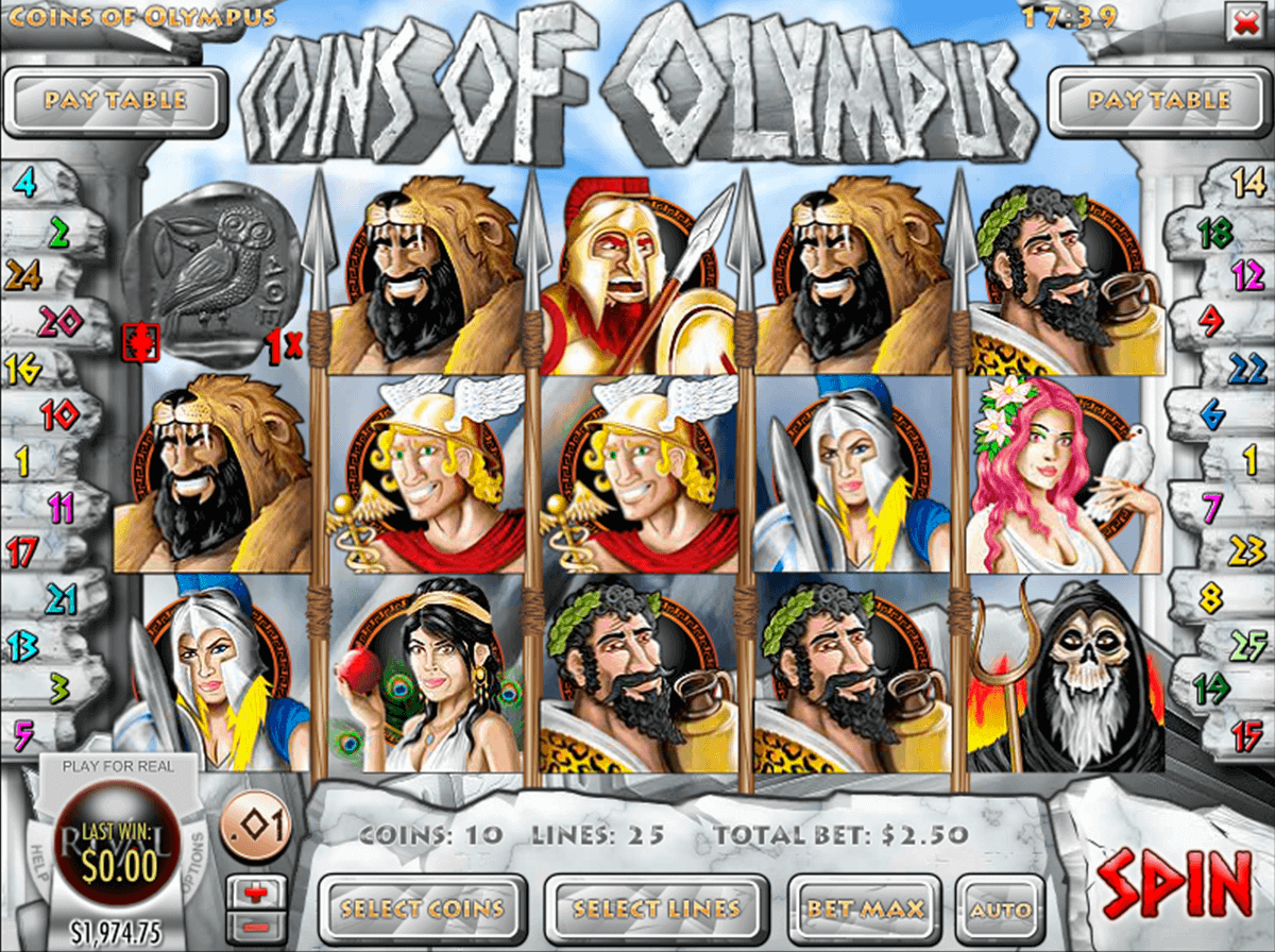 coins of olympus rival casino slots 
