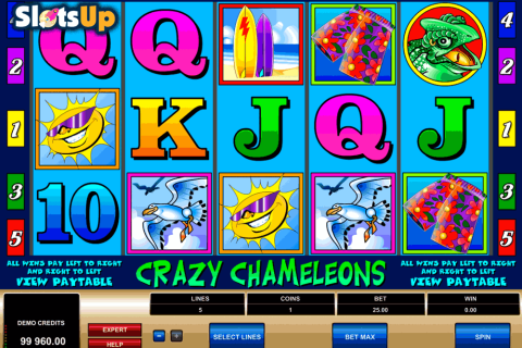 Crazy Chameleons Microgaming Casino Slots 