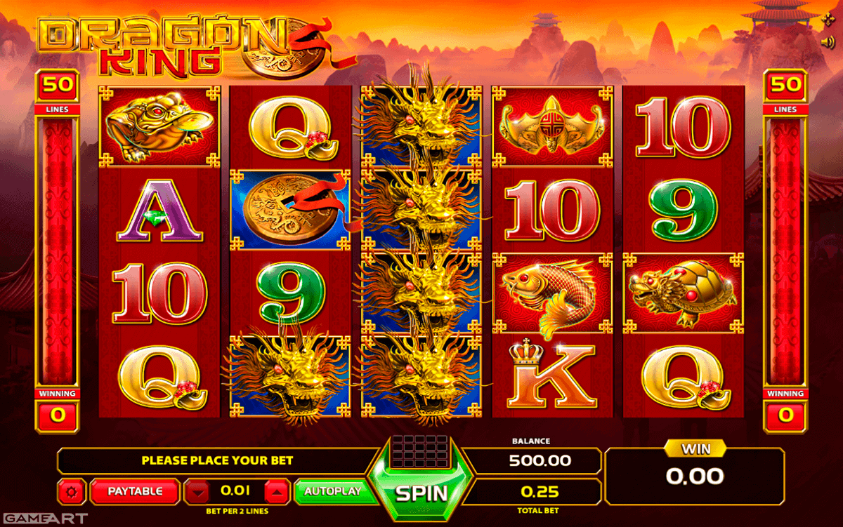 dragon king gameart slot machine 
