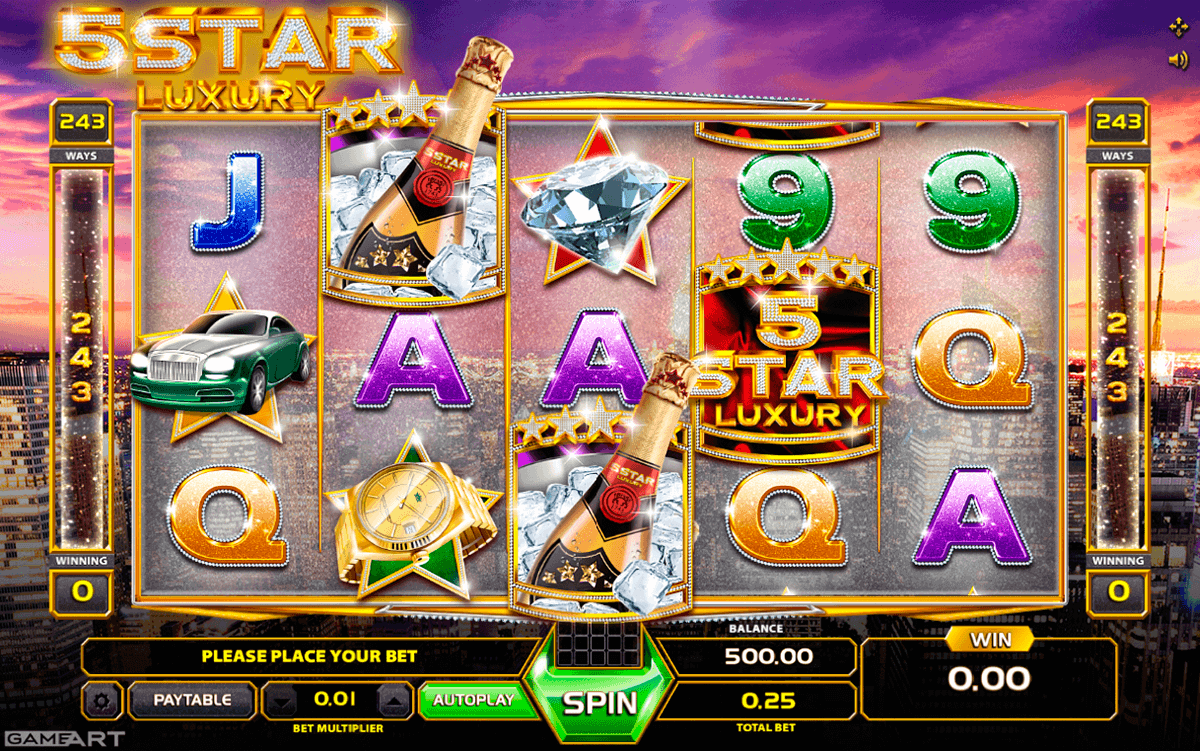 five star luxury gameart slot machine 