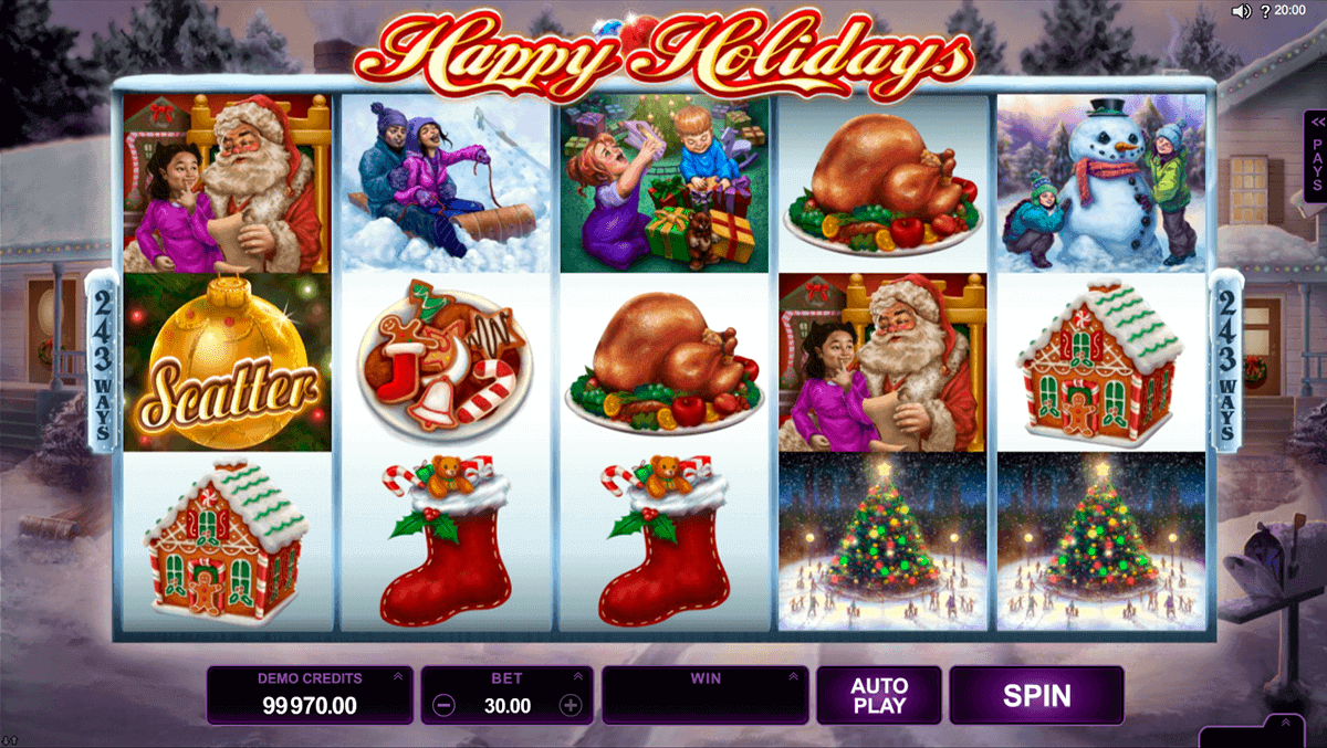 happy holidays microgaming casino slots 