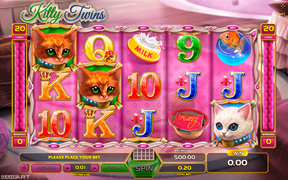 kitty twins gameart slot machine 