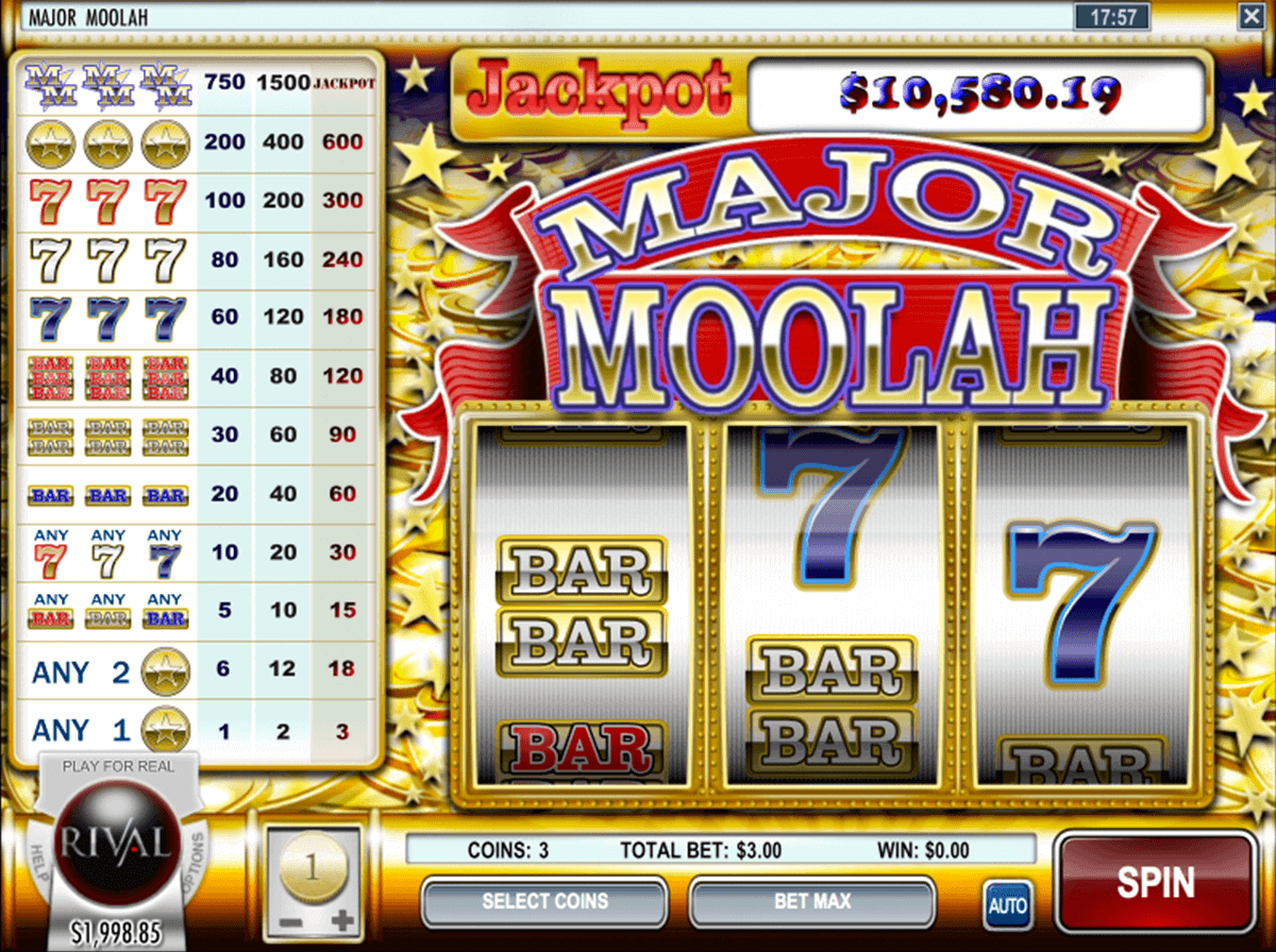 major moolah rival casino slots 