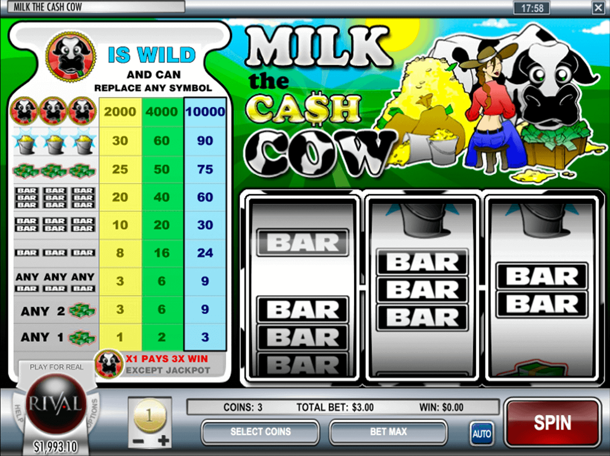 milk the cash cow rival casino slots 
