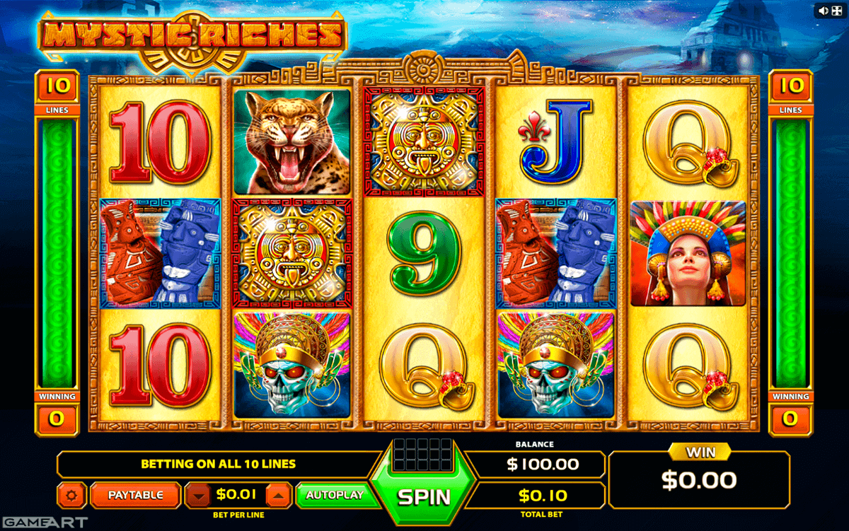 mystic riches gameart slot machine 