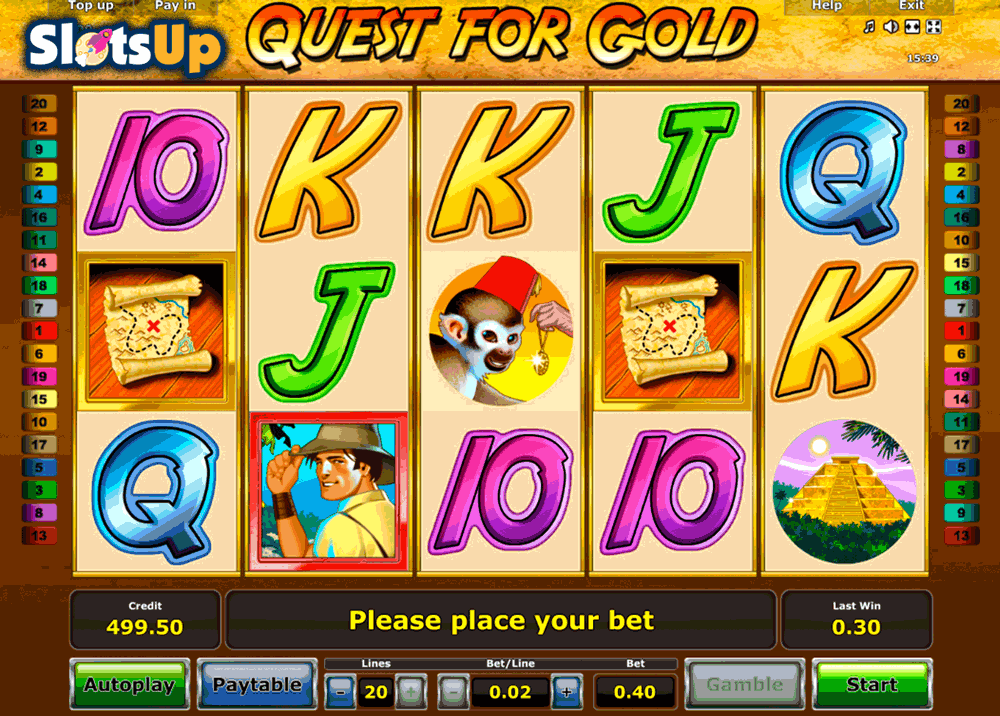 quest for gold novomatic casino slots 