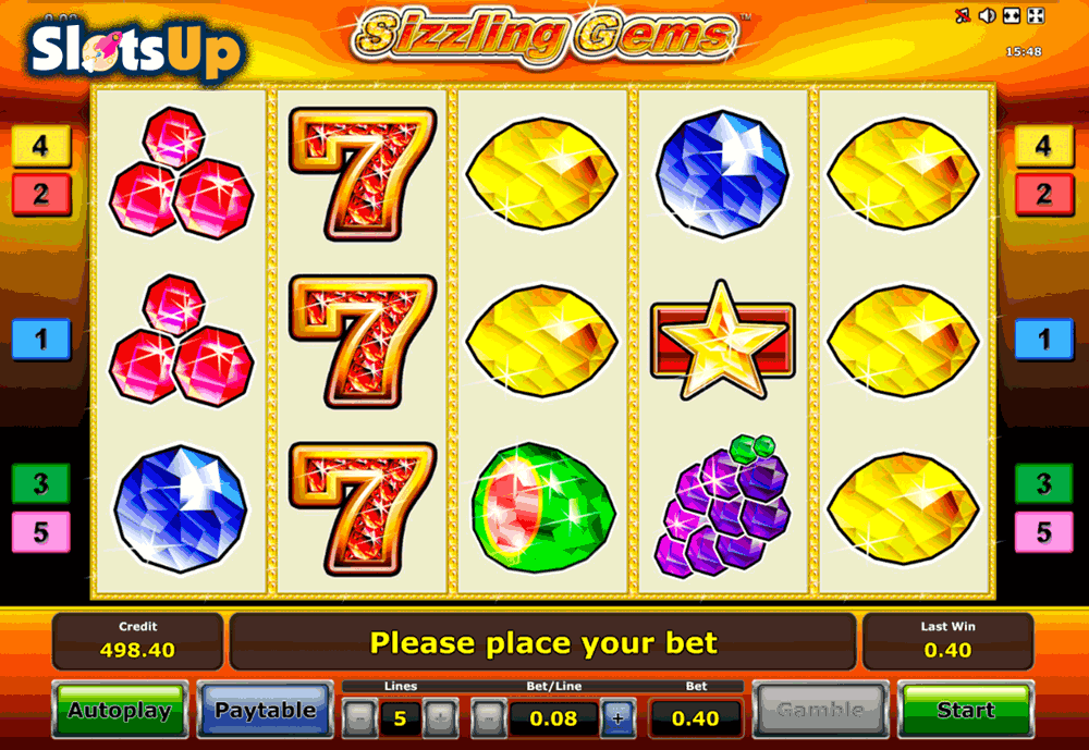 sizzling gems novomatic casino slots 