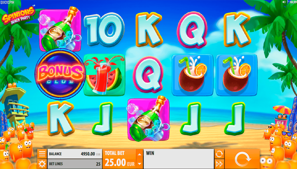 spinions beach party quickspin casino slots 