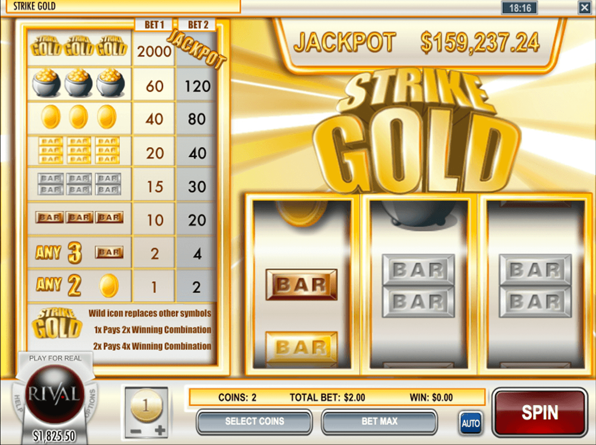 strike gold rival casino slots 