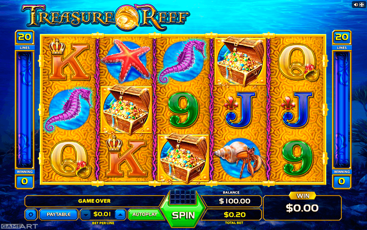 treasure reef gameart slot machine 