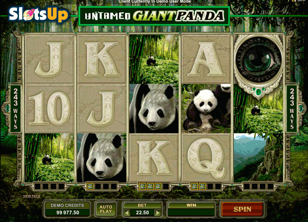 untamed giant panda microgaming casino slots 