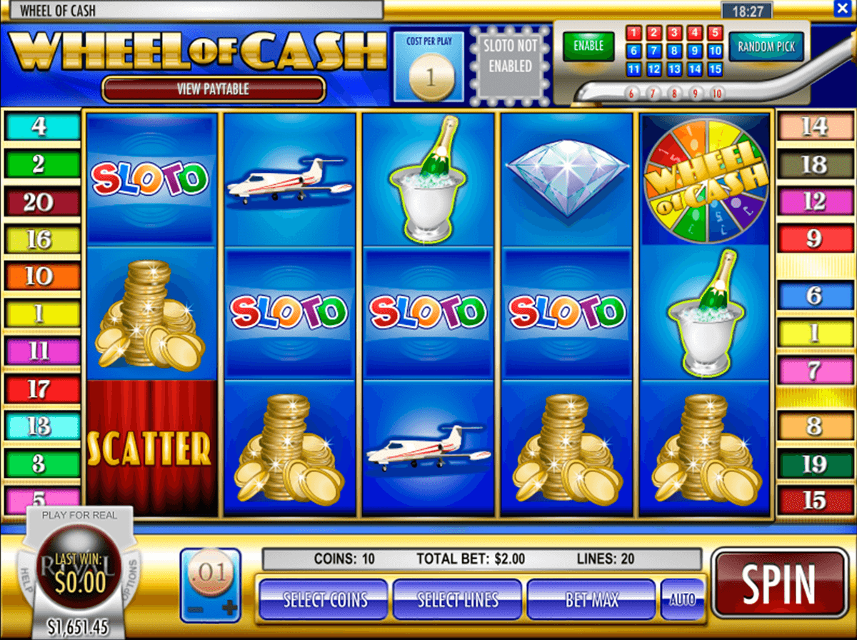 wheel of cash rival casino slots 