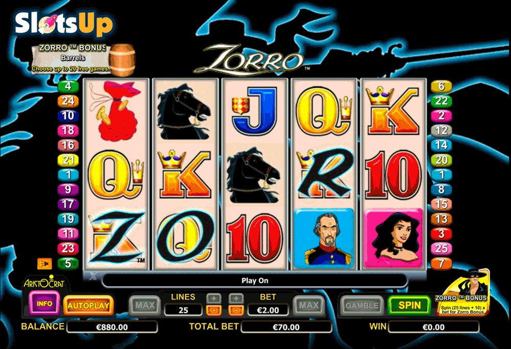 zorro aristocrat casino slots 