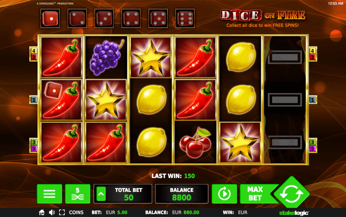 dice on fire stake logic casino slots 