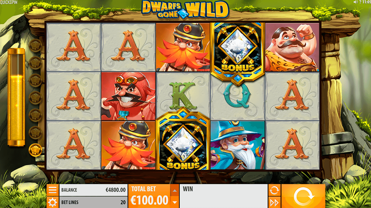 dwarfs gone wild quickspin casino slots 