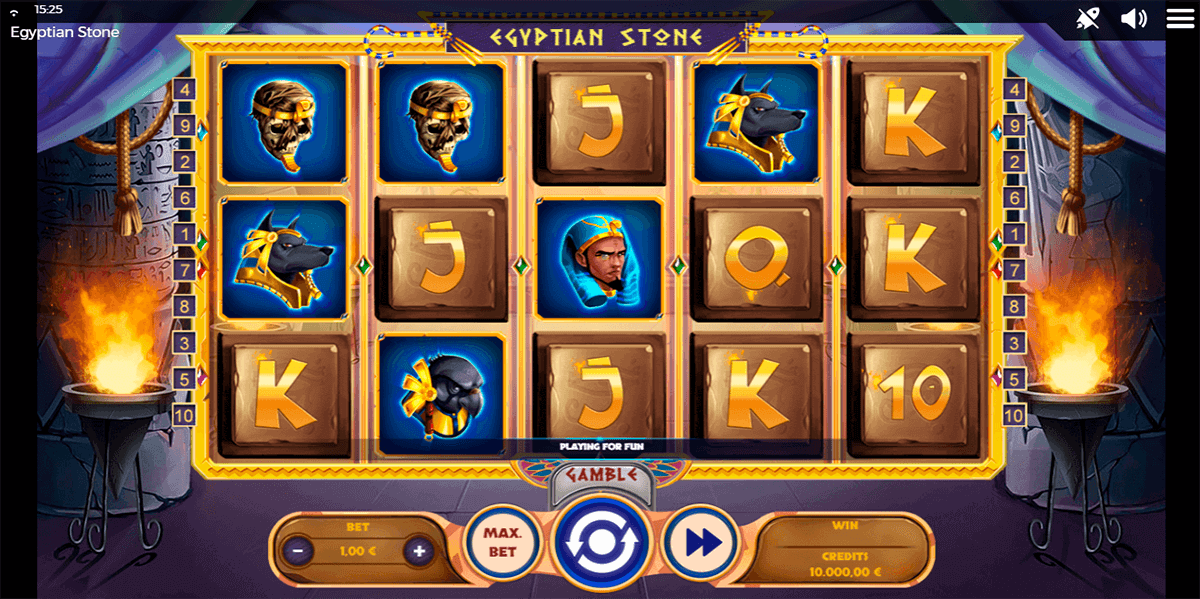 egyptian stone spinmatic casino slots 