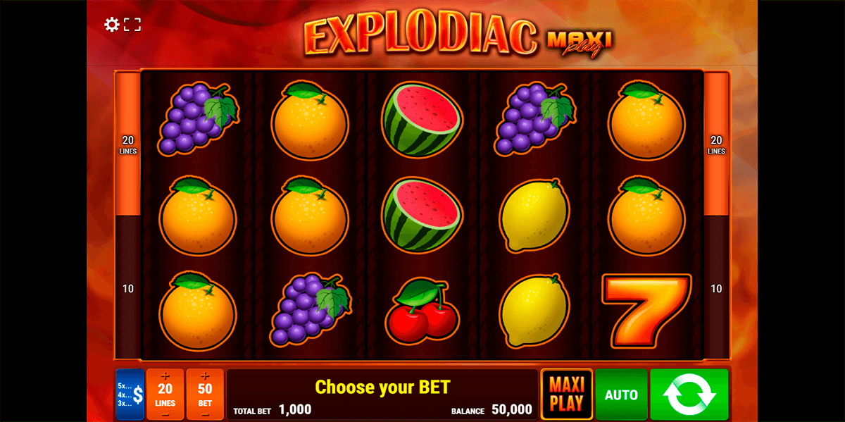 explodiac maxi play gamomat casino slots 