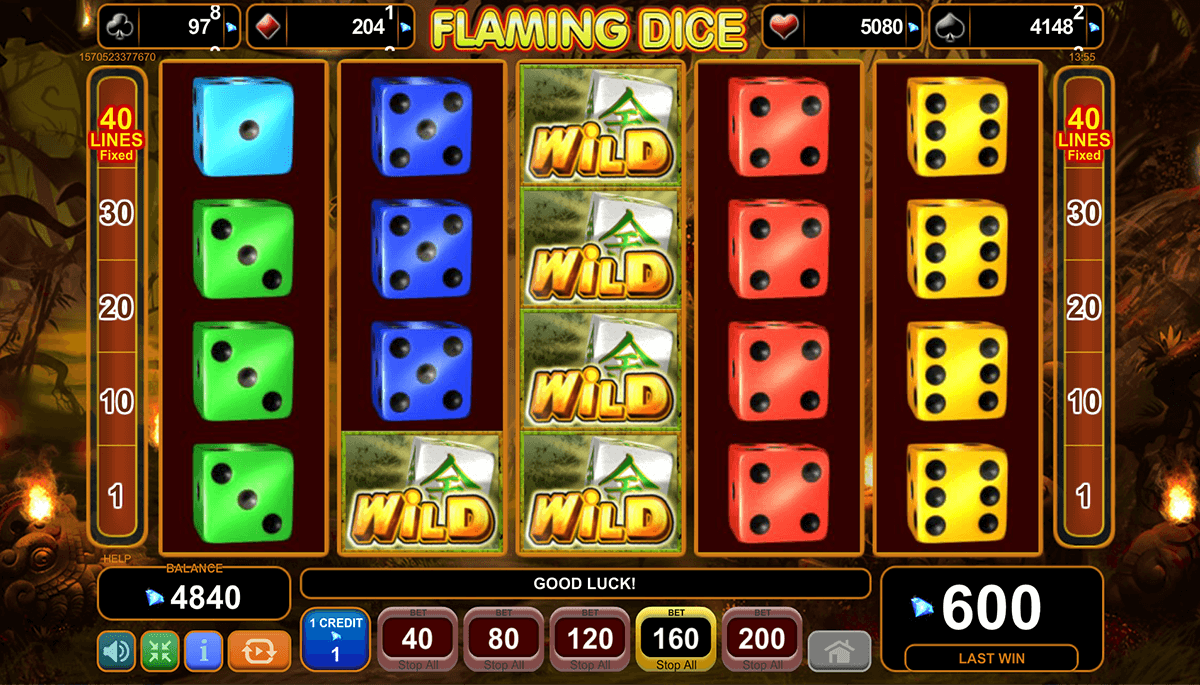 flaming dice egt casino slots 