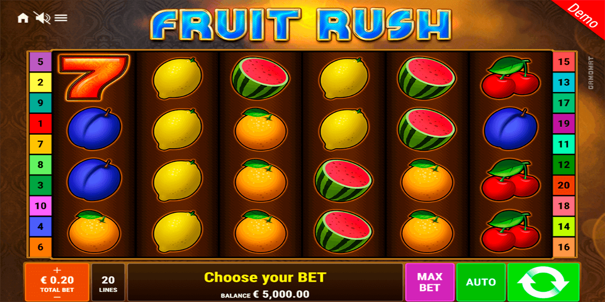 fruit rush gamomat casino slots 