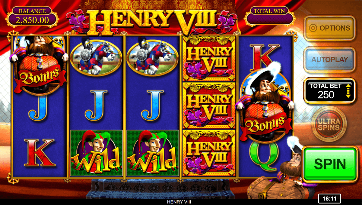 henry viii inspired gaming casino slots 